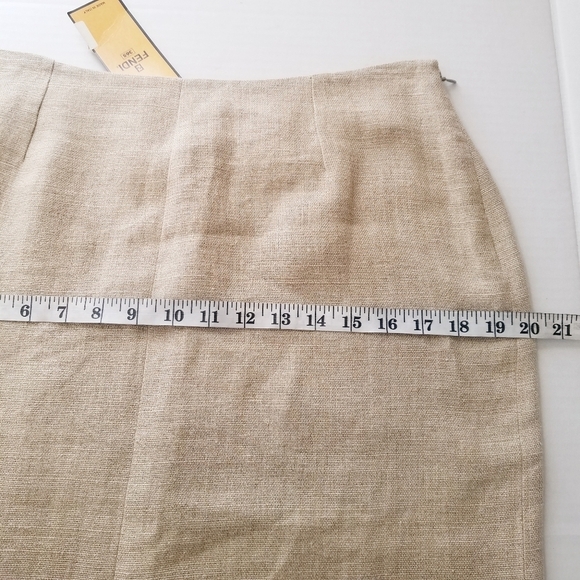 Fendi 360| Linen Midi‎ Length Skirt 44 - Picture 2 of 9